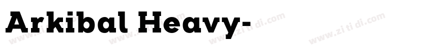 Arkibal Heavy字体转换